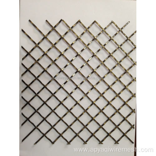 3mm Copper Stainless Steel Crimped Woven wire mesh